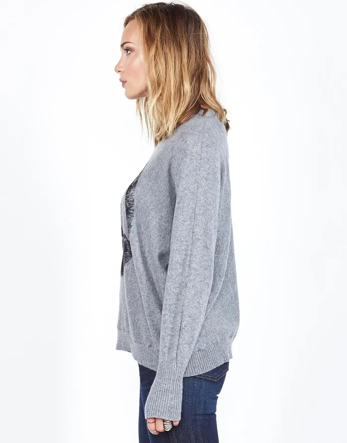 Ladona Vintage Peace Charcoal Women039s Lauren Moshi Sweaters and Knits