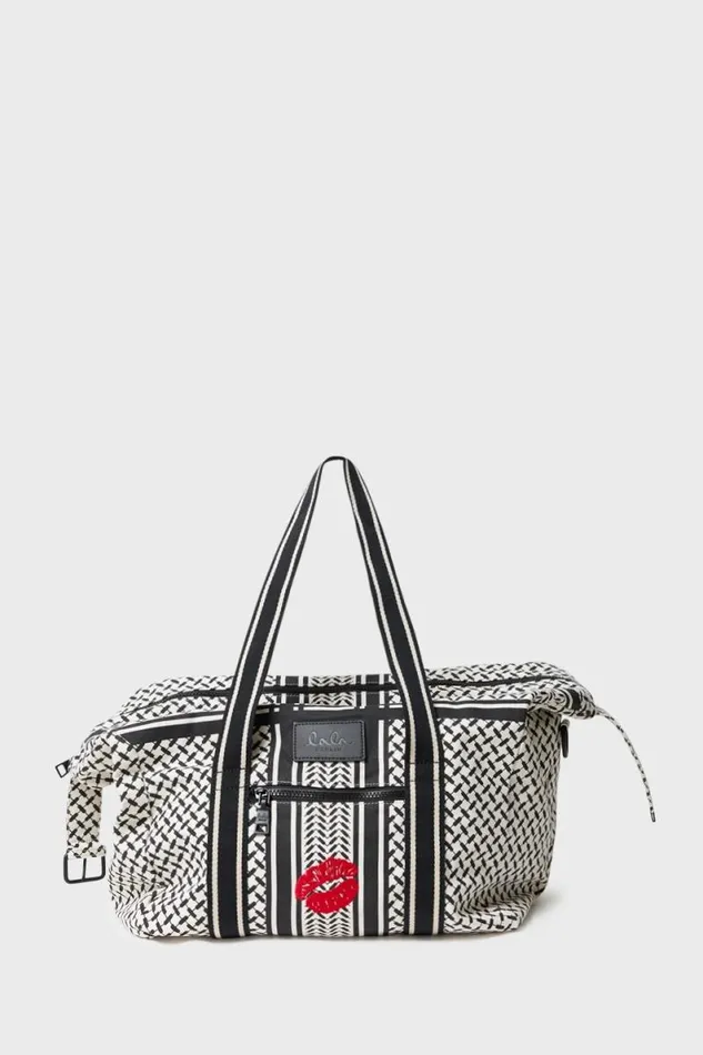 Lala Berlin Bags Big Bag Muriel Kiss Canvas Heritage Stripe Black 8211 Women