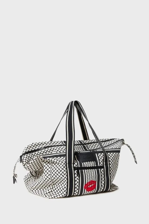 Lala Berlin Bags Big Bag Muriel Kiss Canvas Heritage Stripe Black 8211 Women