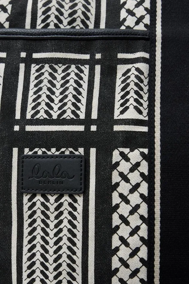 Lala Berlin Bags East West Tote Merge Canvas Heritage Stripe Black 8211 Women