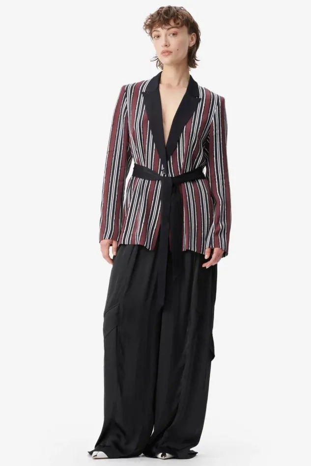 Lala Berlin Coats and Jackets Jacket Jella Viscose Shibori Stripe 8211 Women