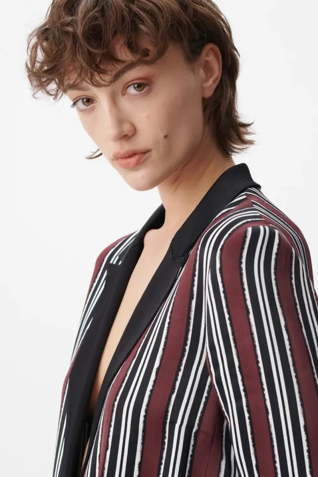 Lala Berlin Coats and Jackets Jacket Jella Viscose Shibori Stripe 8211 Women