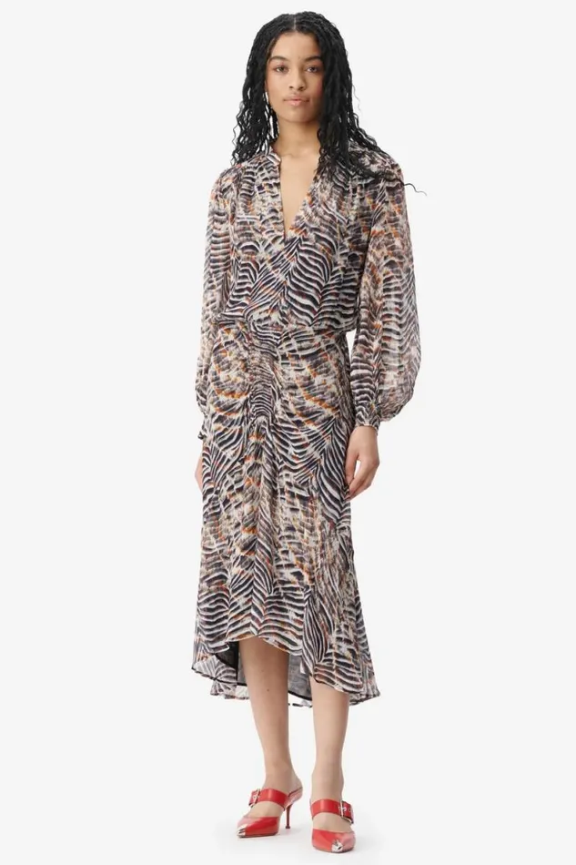 Lala Berlin Dresses Dress Delio Viscose Zebra Shibori 8211 Women