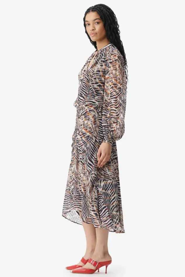 Lala Berlin Dresses Dress Delio Viscose Zebra Shibori 8211 Women