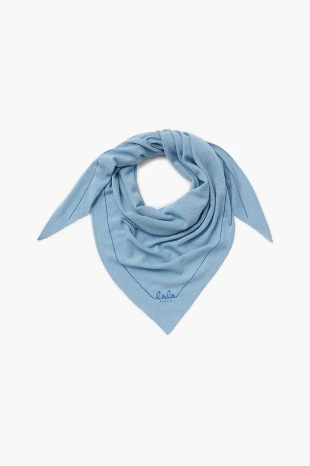 Lala Berlin Scarves and Triangles Triangle Solid M Cashmere Atlantic 8211 Women