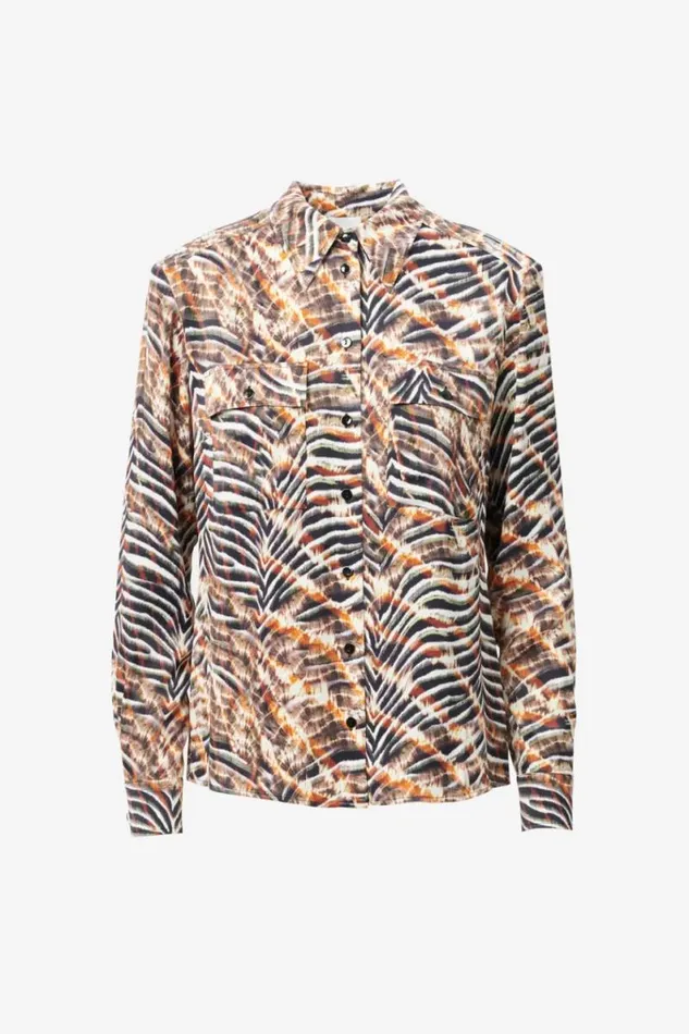 Lala Berlin Shirts and Blouses Blouse Bemar Viscose Zebra Shibori 8211 Women