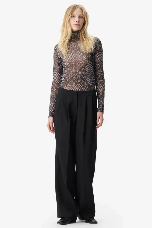 Lala Berlin Shirts and Blouses Longsleeve Carolyn Polyester Mix Heritage Star Black 8211 Women