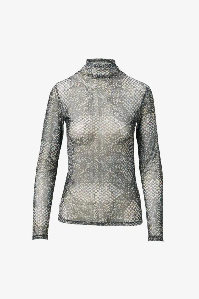 Lala Berlin Shirts and Blouses Longsleeve Carolyn Polyester Mix Heritage Star Black 8211 Women
