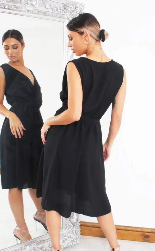 Lauren Black Wrap Skater Dress Women Missfiga Wrap Dresses Lauren Black Wrap Skater Dress Women Missfiga Wrap Dresses