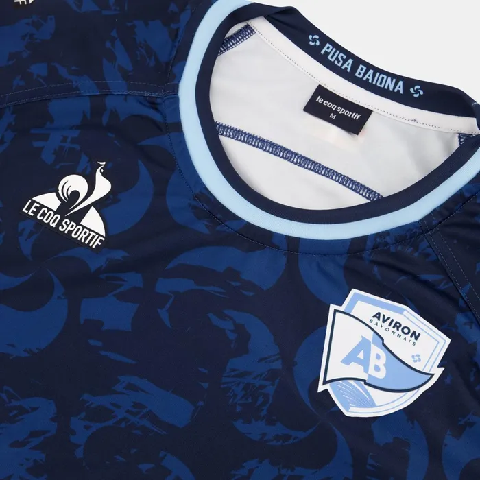 Le Coq Sportif Aviron Bayonnais 8211 Match Outfit TShirt Blue Navy Men Tshirts And Tops