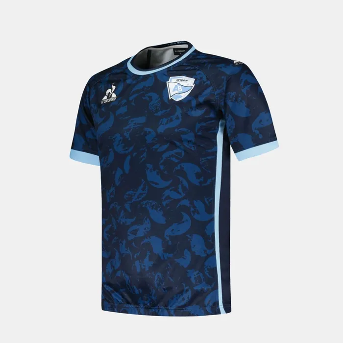 Le Coq Sportif Aviron Bayonnais 8211 Match Outfit TShirt Blue Navy Men Tshirts And Tops