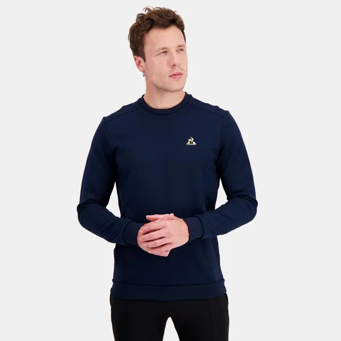 Le Coq Sportif Coq D039or RoundNeck Sweatshirtshirt Dark Velvet Men Sweatshirts