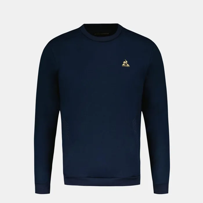 Le Coq Sportif Coq D039or RoundNeck Sweatshirtshirt Dark Velvet Men Sweatshirts