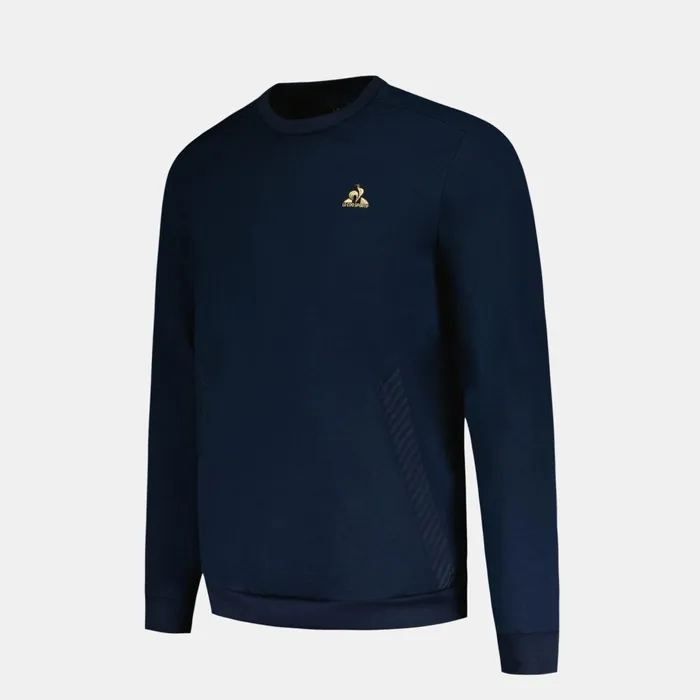 Le Coq Sportif Coq D039or RoundNeck Sweatshirtshirt Dark Velvet Men Sweatshirts