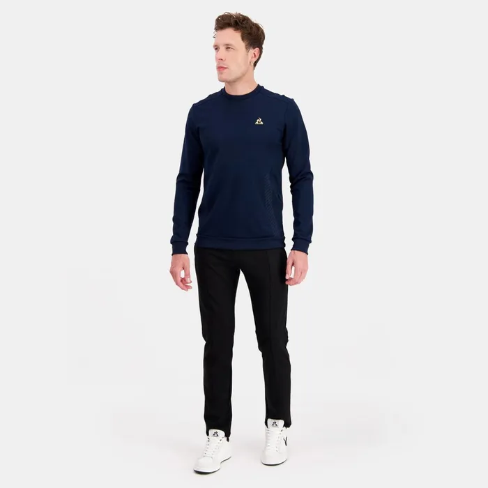 Le Coq Sportif Coq D039or RoundNeck Sweatshirtshirt Dark Velvet Men Sweatshirts