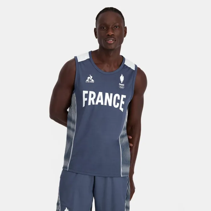 Le Coq Sportif France039s Olympic Team Tank Top Insignia Blue Men Tshirts And Tops