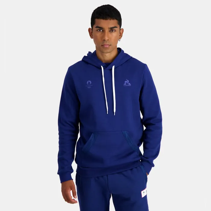 Le Coq Sportif Paris 2024 Hoodie Blue Depths Men Sweatshirts
