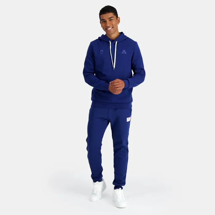 Le Coq Sportif Paris 2024 Hoodie Blue Depths Men Sweatshirts