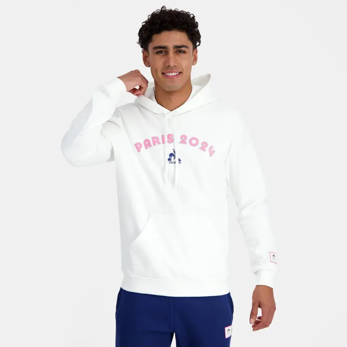 Le Coq Sportif Paris 2024 Hoodie Marshmallow Men Sweatshirts