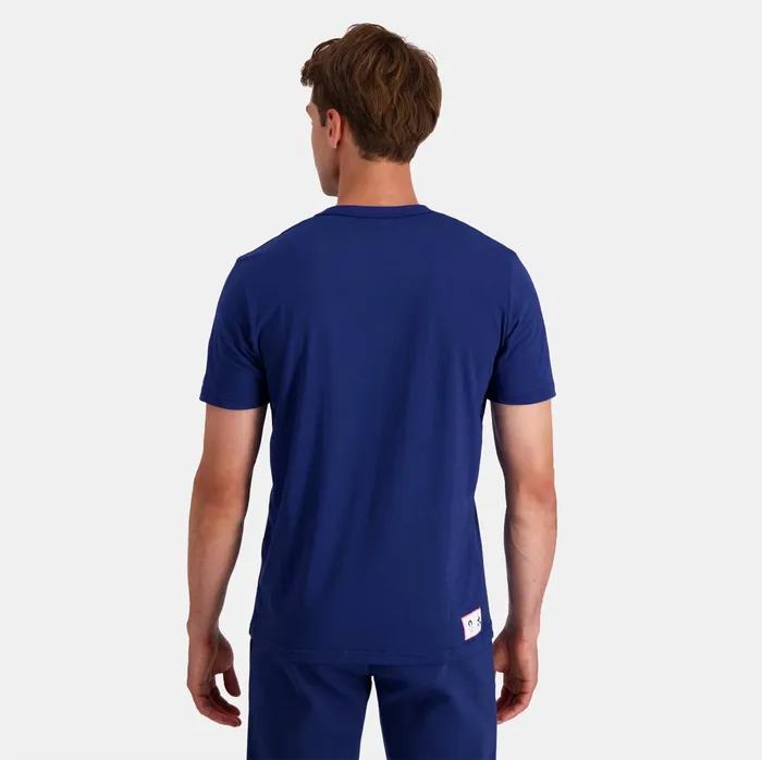 Le Coq Sportif Paris 2024 TShirt Blue Depths MenWomen Tshirts And Tops