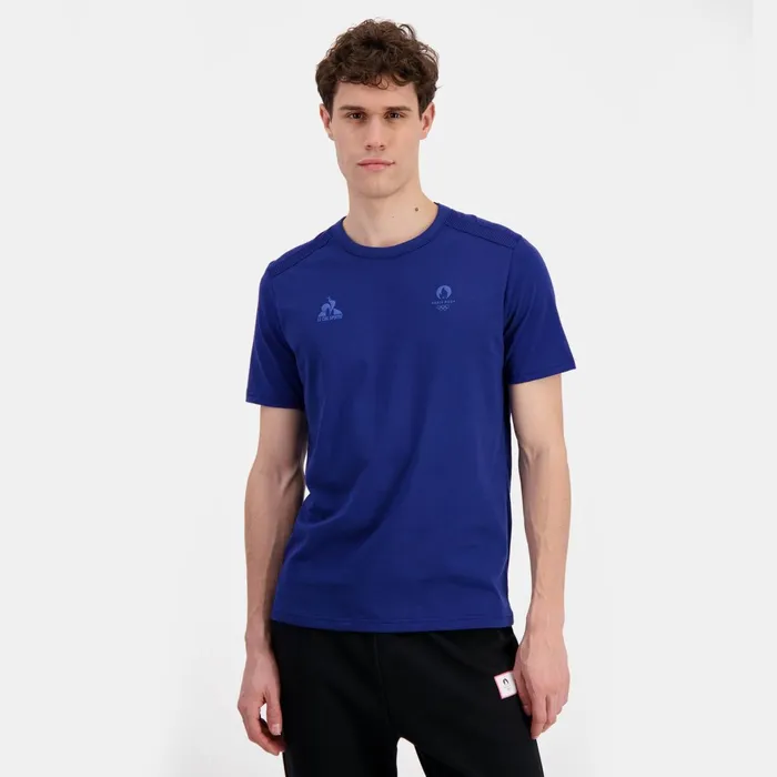 Le Coq Sportif Paris 2024 Tshirt Homme Blue Depths Men Tshirts And Tops