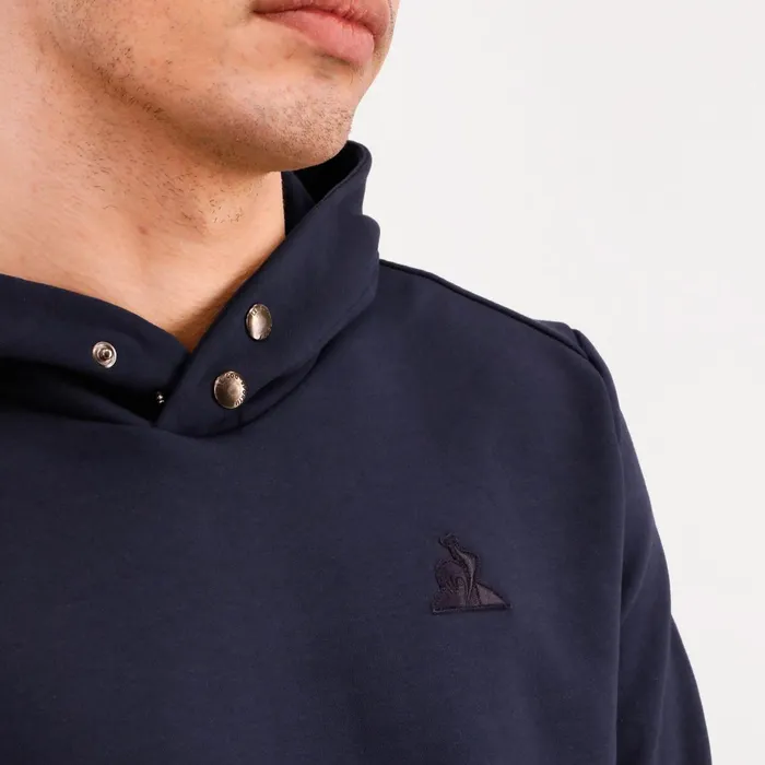 Le Coq Sportif Ton Sur Ton Hoodie Dark Velvet Men Sweatshirts