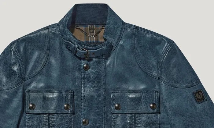 Leather Jackets Men Belstaff Gangster Jacket Insignia Blue Leather Jackets Men Belstaff Gangster Jacket Insignia Blue