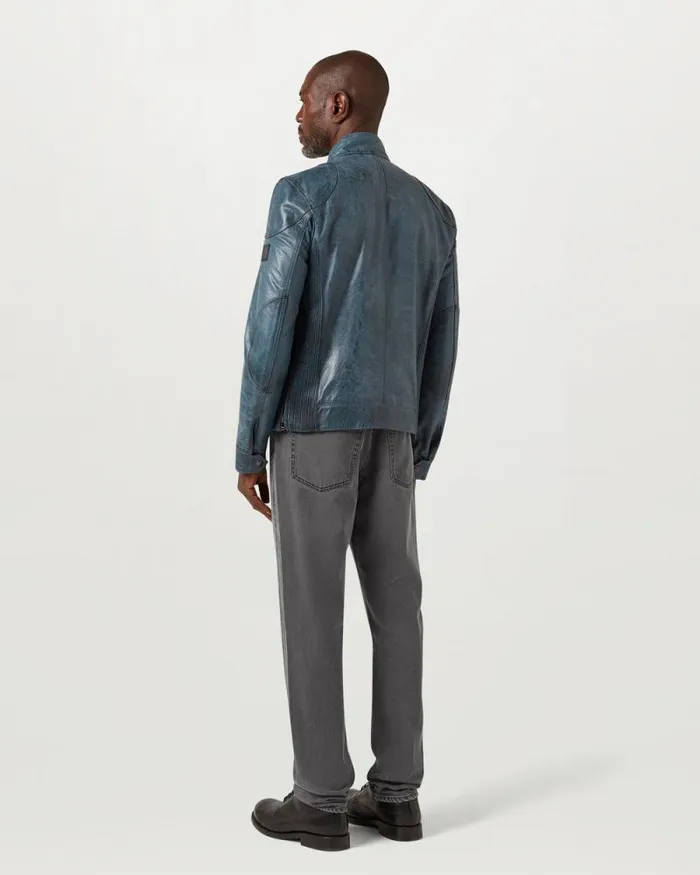 Leather Jackets Men Belstaff Gangster Jacket Insignia Blue Leather Jackets Men Belstaff Gangster Jacket Insignia Blue