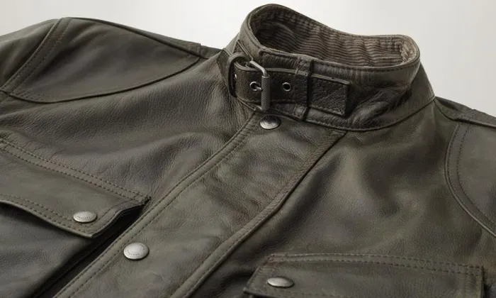 Leather Jackets Men Belstaff Legacy Trialmaster Panther Jacket Dark Tile Green