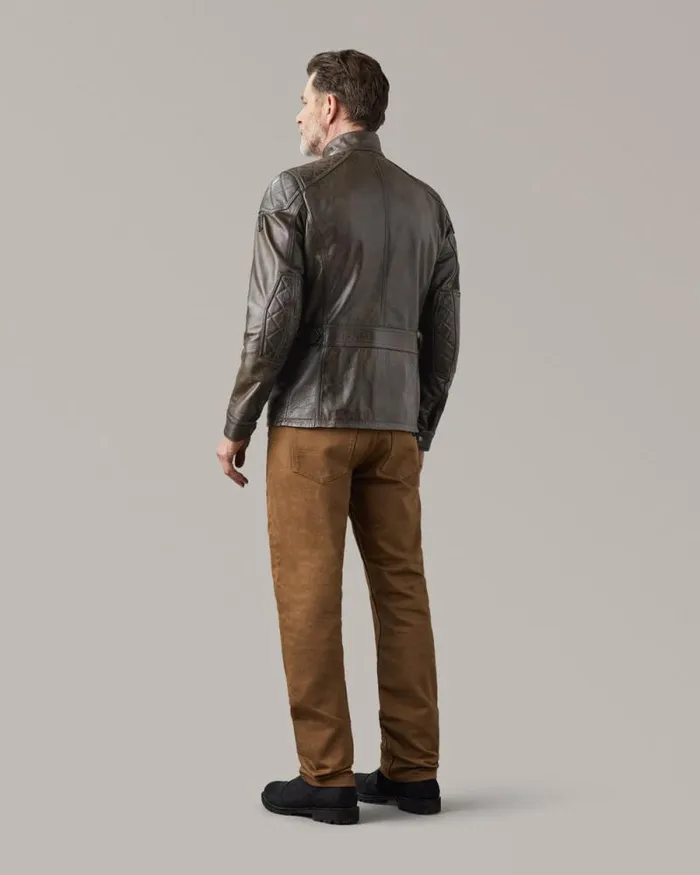 Leather Jackets Men Belstaff Turner Motorcycle Jacket Dark Belstaff Olive Leather Jackets Men Belstaff Turner Motorcycle Jacket Dark Belstaff Olive