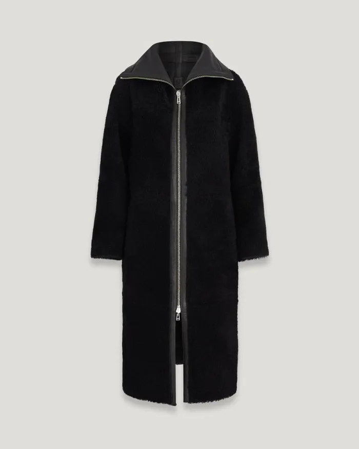 Leather Jackets Women Belstaff Helix Coat Black