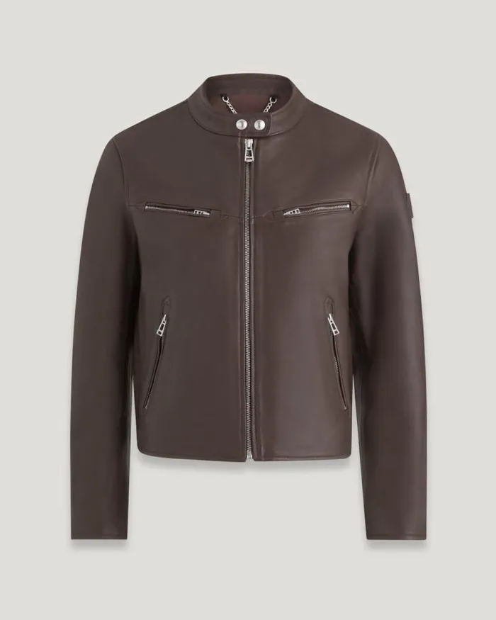 Leather Jackets Women Belstaff Pine Jacket Chestnut