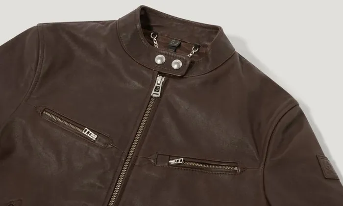 Leather Jackets Women Belstaff Pine Jacket Chestnut