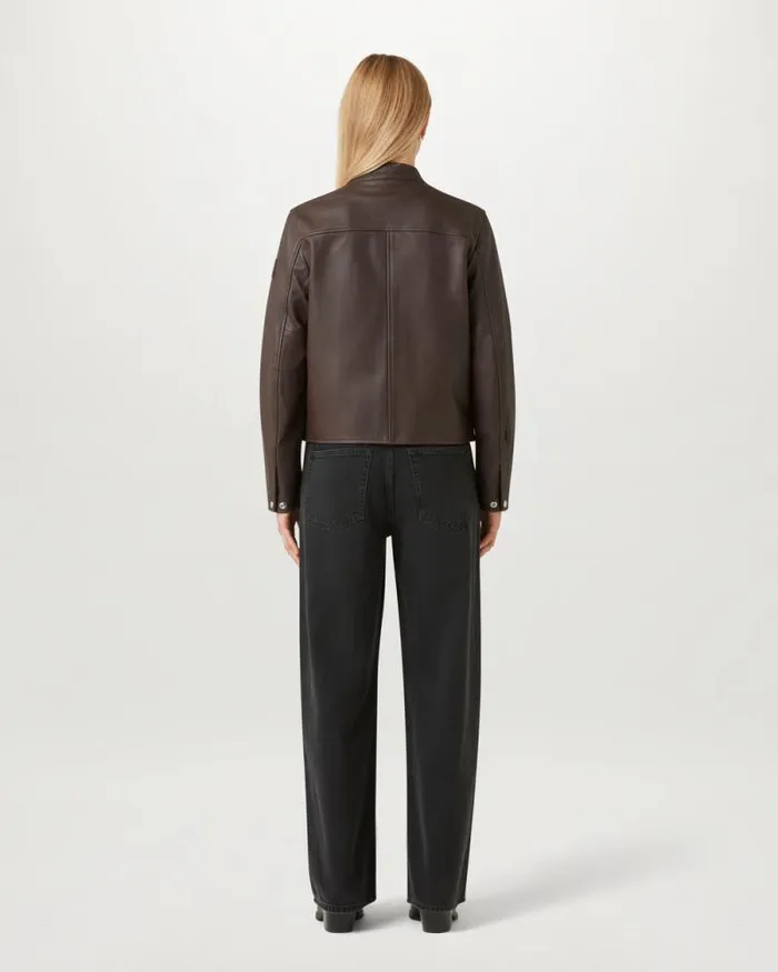 Leather Jackets Women Belstaff Pine Jacket Chestnut