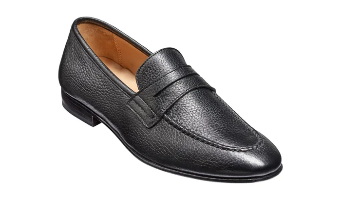 Ledley 8211 Black Deerskin Men Barker Shoes Mens Loafers