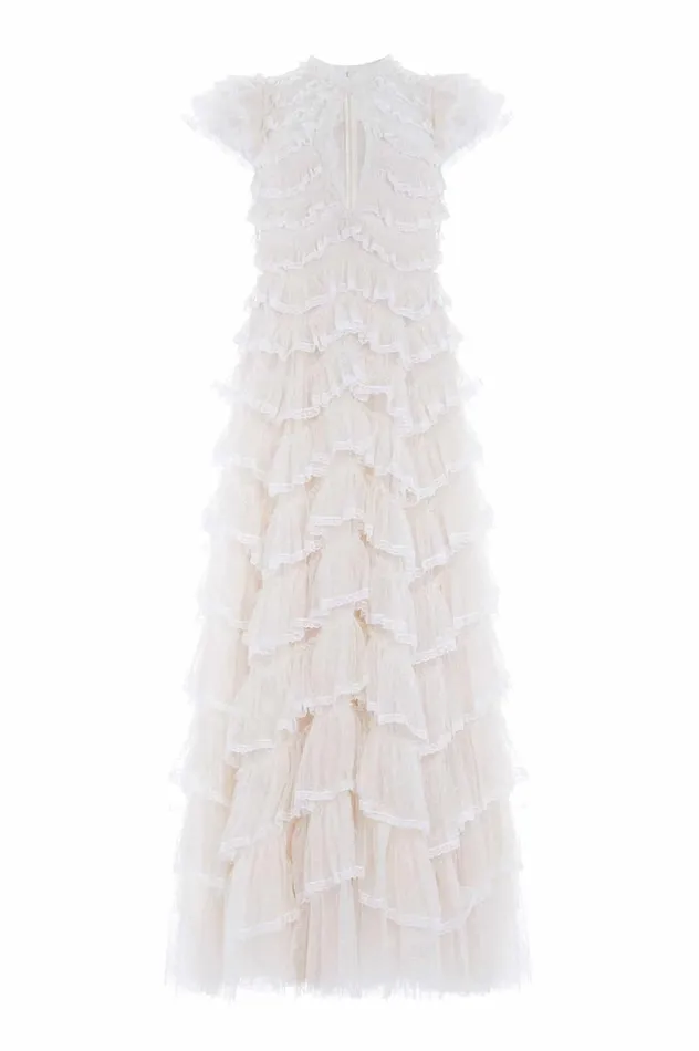 Libby Lace Gown Champagne Women Needle and Thread Dresses