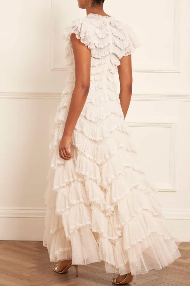 Libby Lace Gown Champagne Women Needle and Thread Dresses