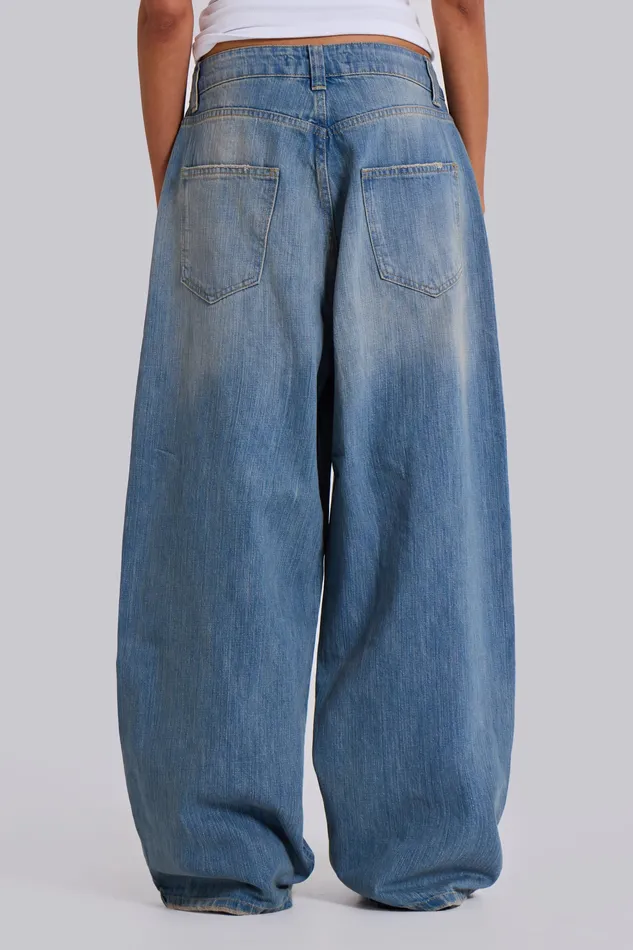 Light Wash Slub XL Colossus Jeans Tops Jaded London Women