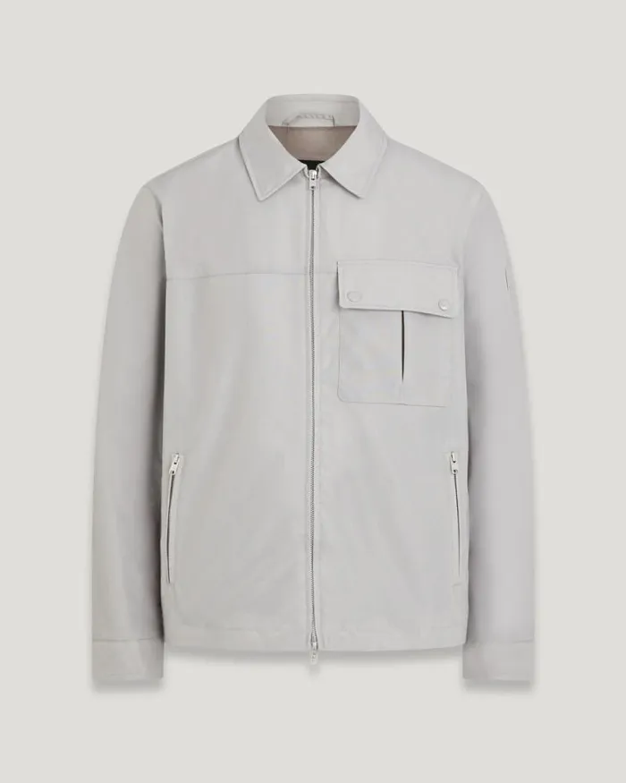 Lightweight Jackets Men Belstaff Drill Overshirt Chrome Grey