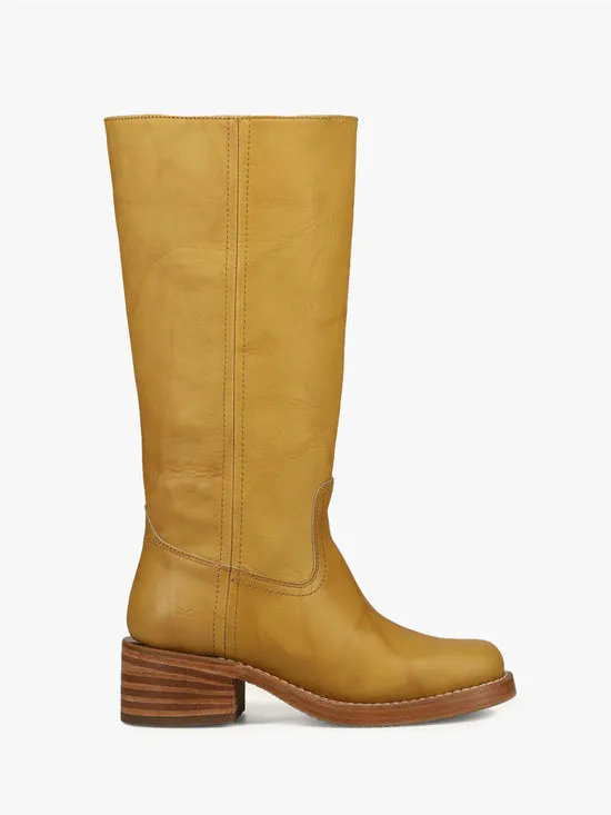Lisa Says Gah Campus Knee High Boot Banana Women Shoes