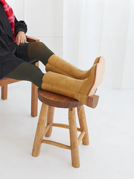 Lisa Says Gah Campus Knee High Boot Banana Women Shoes