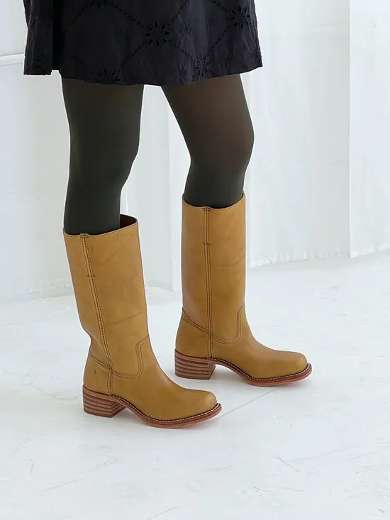 Lisa Says Gah Campus Knee High Boot Banana Women Shoes