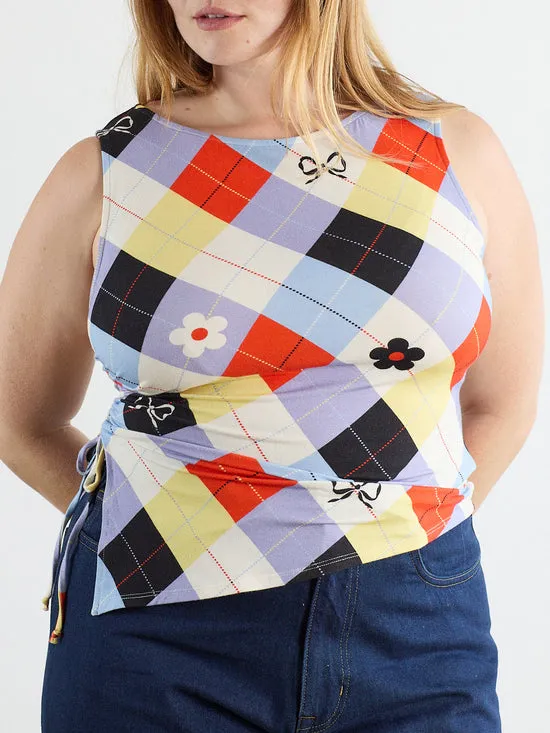 Lisa Says Gah Erin Tank Cirque Argyle Women Tops