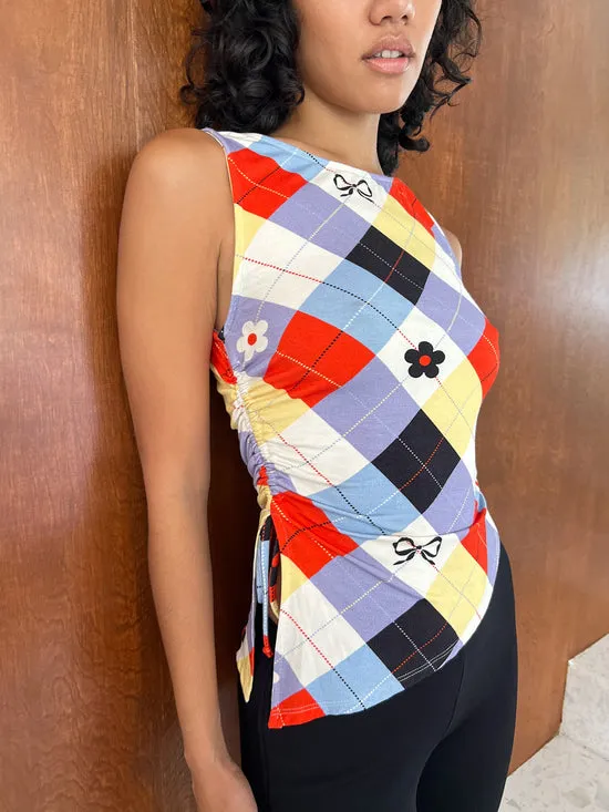 Lisa Says Gah Erin Tank Cirque Argyle Women Tops