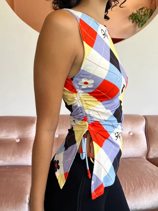 Lisa Says Gah Erin Tank Cirque Argyle Women Tops