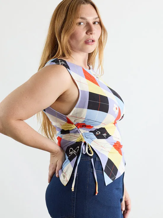 Lisa Says Gah Erin Tank Cirque Argyle Women Tops