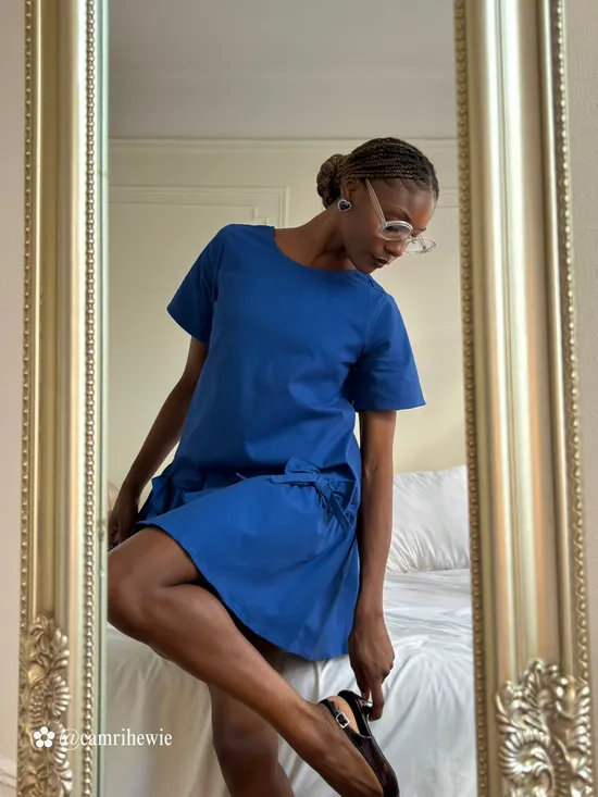 Lisa Says Gah Esme Babydoll Dress Cobalt Women Dresses