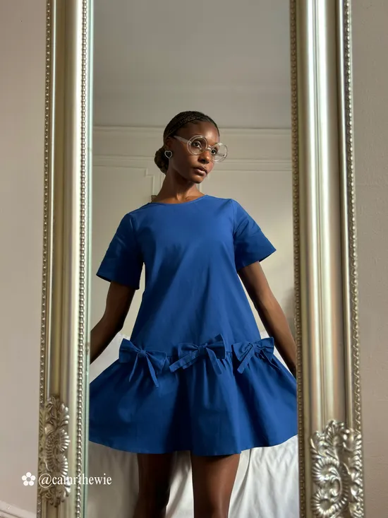Lisa Says Gah Esme Babydoll Dress Cobalt Women Dresses