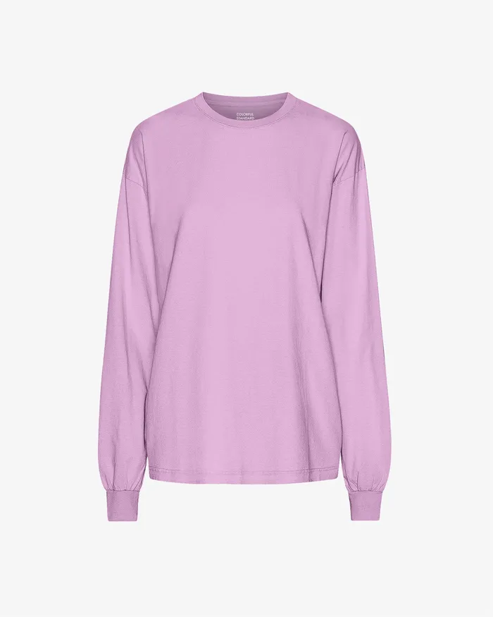 Long Sleeve Tops Oversized Organic LS TShirt 8211 Cherry Blossom 8211 Colorfulstandard Women
