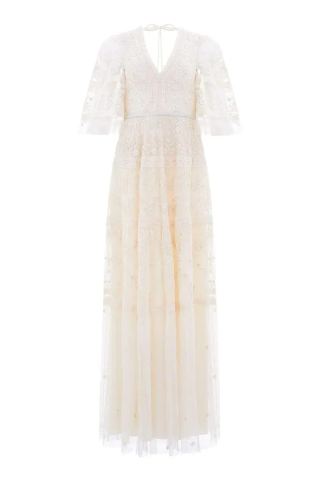 Lottie Lace Gown Champagne Women Needle and Thread Dresses